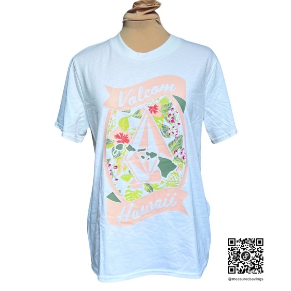 Volcom [Small - NWT] Hawaiian Islands White T-Shirt - Picture 1 of 6